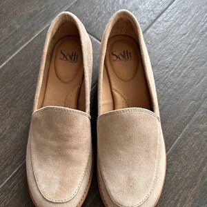 Sofft Tan Suede Loafers